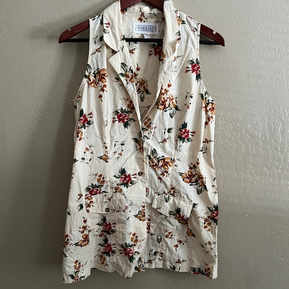 Vintage Floral Victoria Secret Vest - Picture 1 of 4